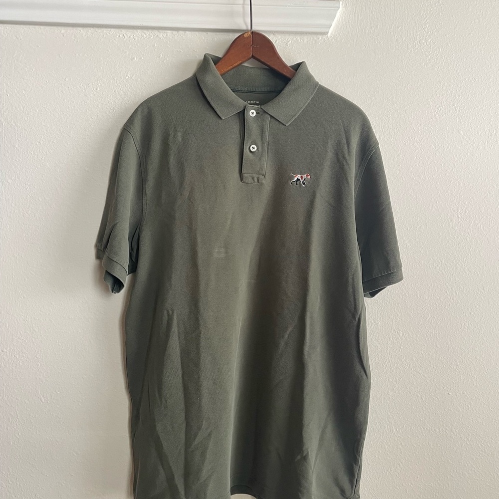 J. Crew Olive Repp Polo Shirt - Tall